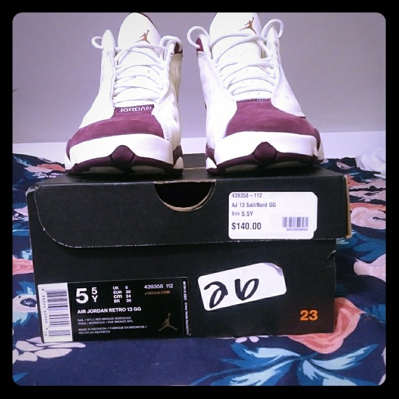 air jordan retro 13 gg bordeaux
